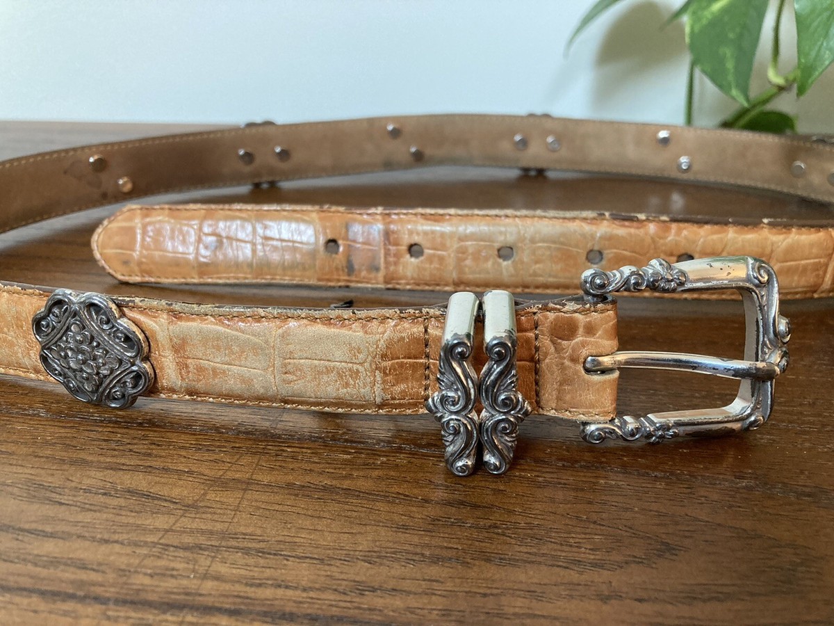 Brighton Belt Brown Leather Womens Medium 34 display picture 3