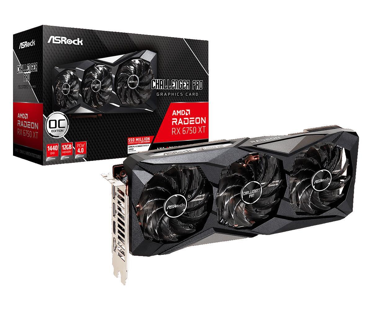 美品！ASRock AMD Radeon RX6750XT CLP 12GO ASRock Challenger Pro Radeon RX 6750 XT 12GB Graphics Card