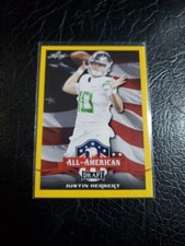 2020 Leaf Draft ALL AMERICAN Yellow Gold Justin Herbert #63 Rookie 