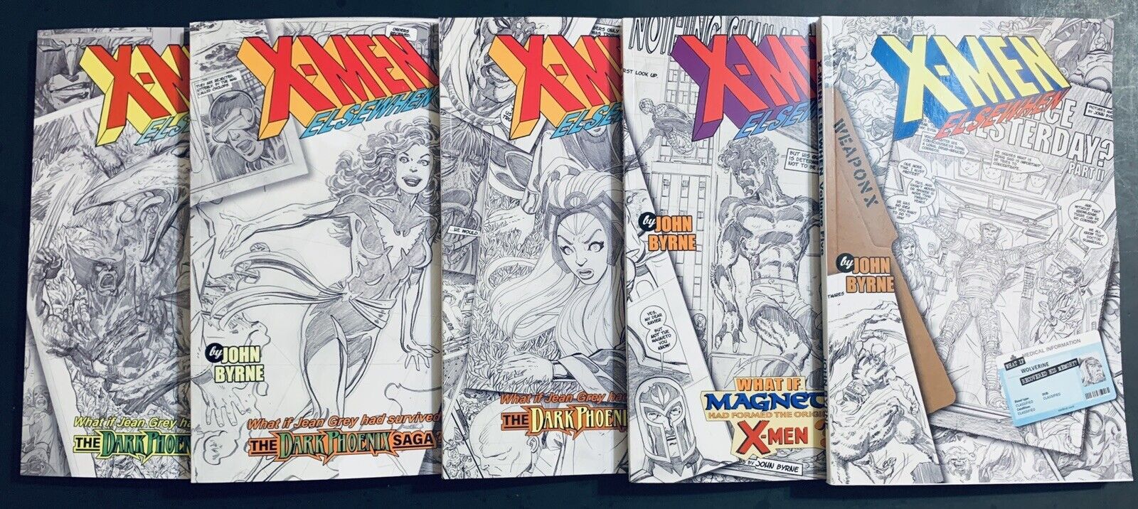 X-MEN ELSEWHEN Por JOHN BYRNE Volúmenes 1 2 3 4 5 JUEGO COMPLETO Colecciona SERIE COMPLETA