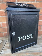 Classic Style Wall Mounted Post Box Classic Black White Post Logos.