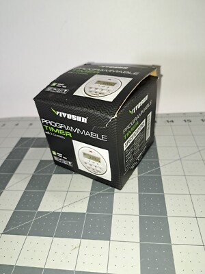 VIVOSUN 7 Day Programmable Timer Dual 2 Outlet Digital Switch  Heavy Duty