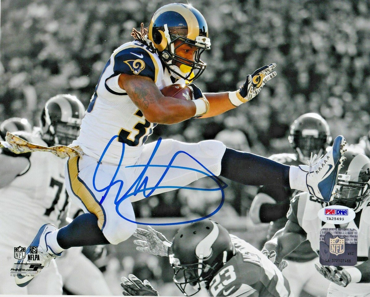 TODD GURLEY SIGNED 8X10 LOS ANGELES LA RAMS UGA GEORGIA JSA COA AUTO TODD GURLEY SIGNED 8X10 LOS ANGELES LA RAMS UGA GEORGIA JSA COA AUTO