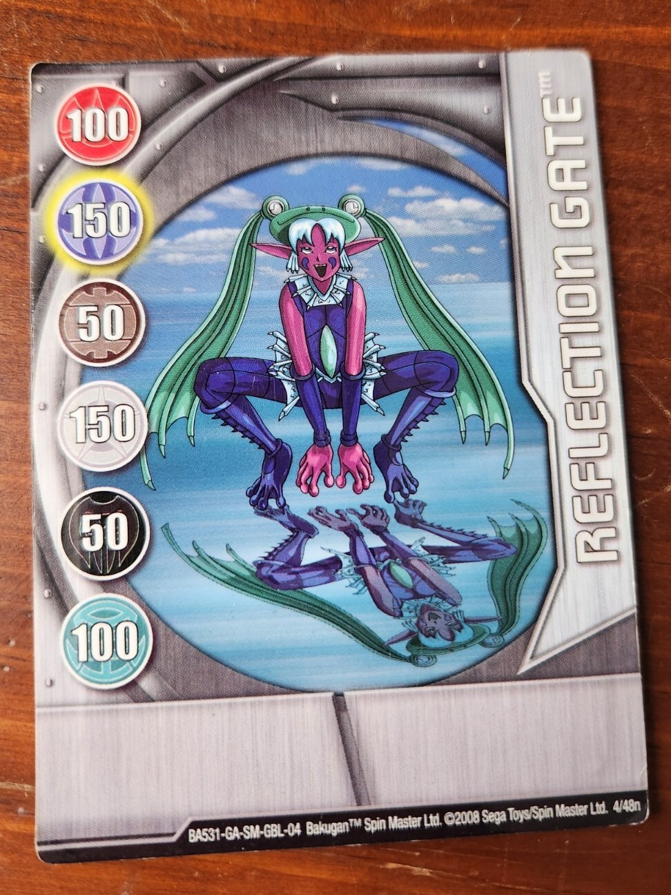 Bakugan Series 8 - 4/48N Silver Gate Card - Reflection Gate