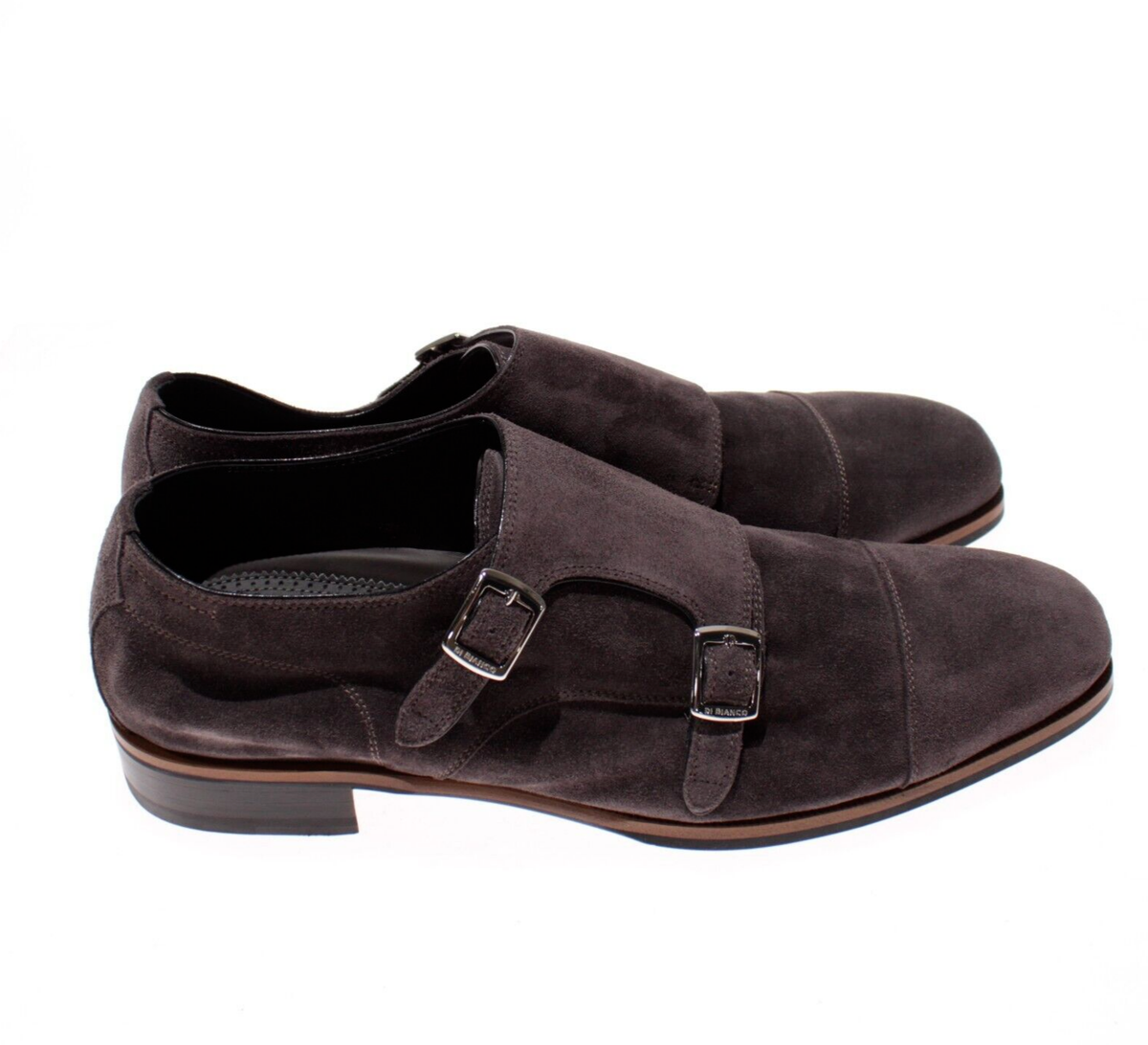 Di Bianco NWB Isernia Suede Double Monk Strap Dress Shoes 