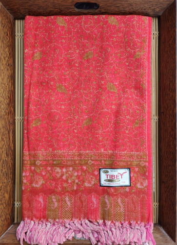 Écharpe ancienne cachemire jacquard châle jamaïwar pashmoda