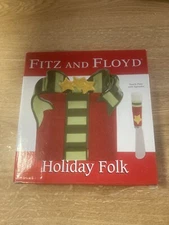 Fitz And Floyd Holiday Folk Snack Plate with Spreader ~ 2009