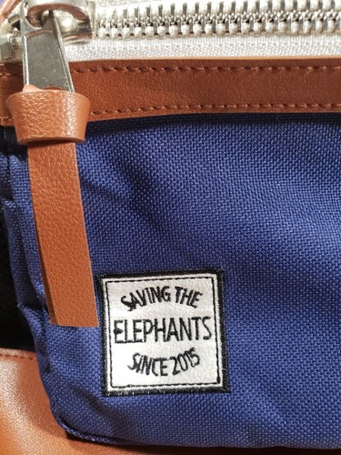 Elephants - Ivory Ella Navy Blue & Wine Save The Elephants Backpack Read Desc ๐ - Picture 3 of 11