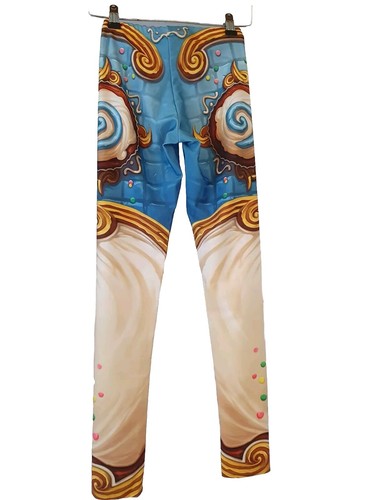 XS BNWOT Cupcake Hearthstone Leggings Blizzard Entertainment Extra Small 20" New - Picture 4 of 19