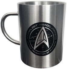 Tazza in metallo Star Trek Eaglemoss Starfleet Headquarters Exclusive Bonus nuova.