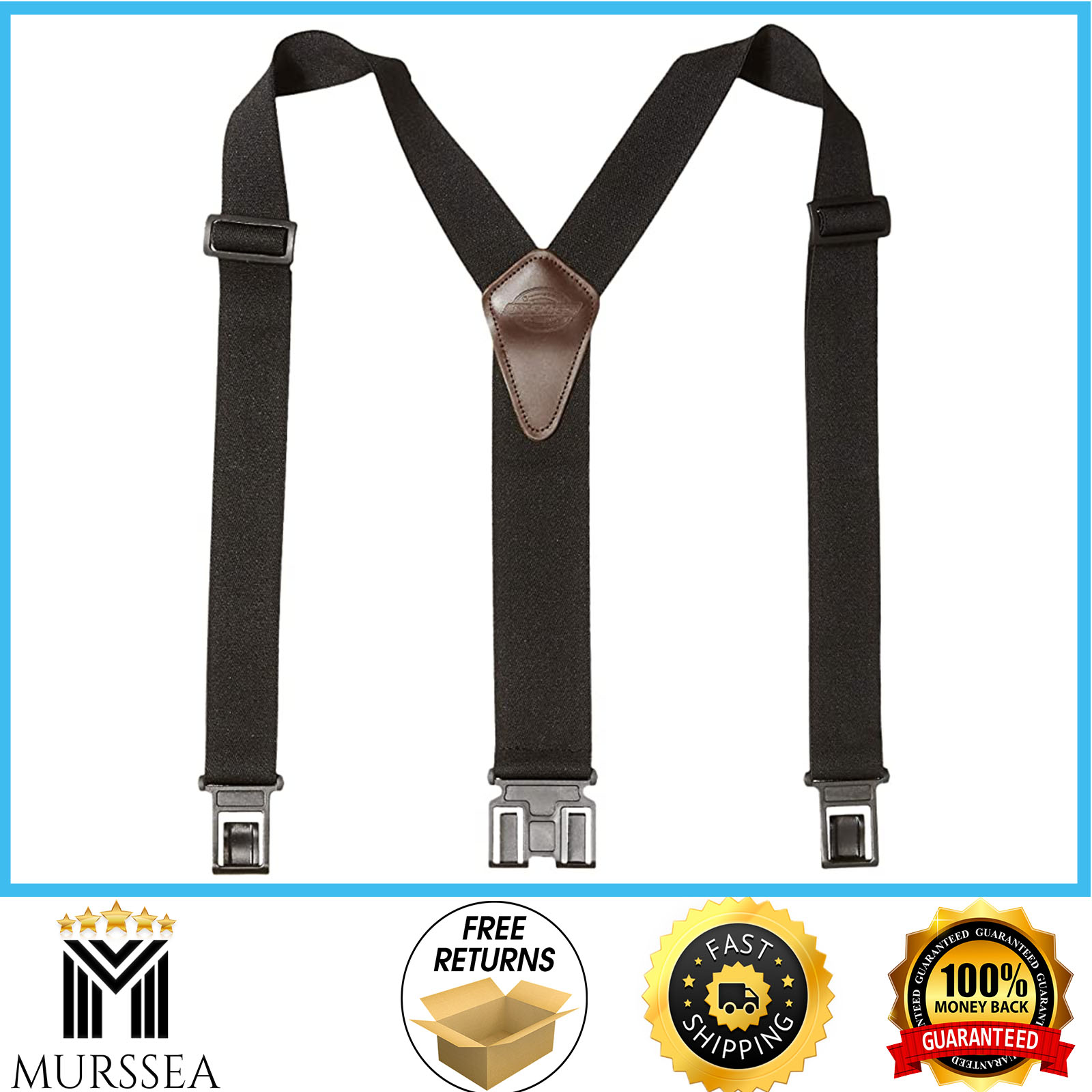 Men'S Perry Suspenders Heavy Duty YBack Adjustable Work Pants Clip