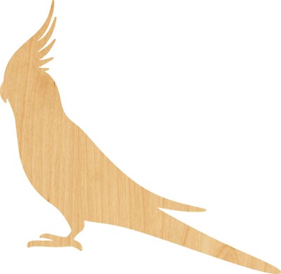 Cockatiel Laser Cut Out Wood Shape Craft Supply - Woodcraft Cutout