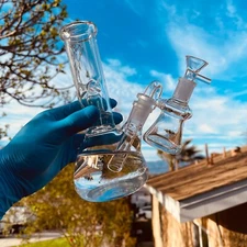 3''High Premium 14mm 90° Mini Dry Ash Catcher  Water Pipe Bong Bubbler