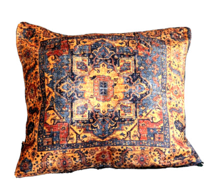 Orientalisches Sitzkissen Groß Pouf Ottomans Kelim Handgefertigt Gelb  Baumwolle