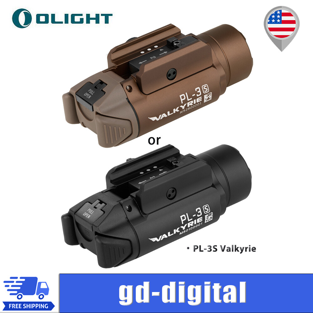 Olight PL-3S Valkyrie Rail-Mounted Weapon Light - 1000 Lumen, Compact, For Handgun/Shotgun