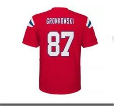 NEW ENGLAND PATRIOTS FOOTBALL NFL KIDS BOYS JERESY ROB GRONKOWSKI #87 L 14/16
