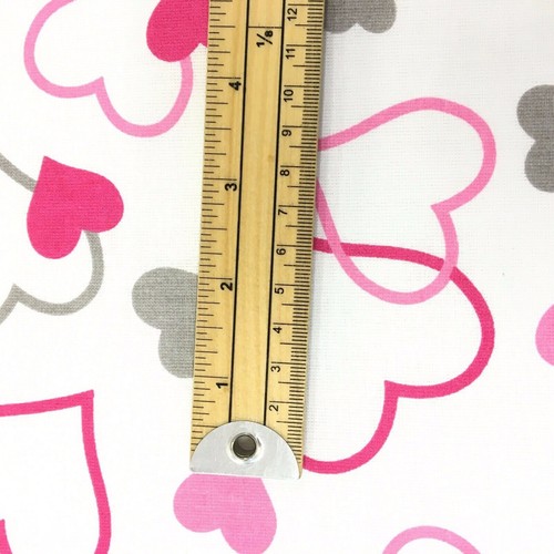 817. Cubierta de cojín 100% algodón hecha a mano CORAZONES ROSA varios tamaños - Imagen 3 de 3