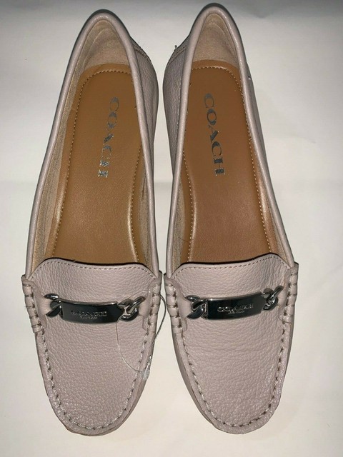 coach leather loafers womens