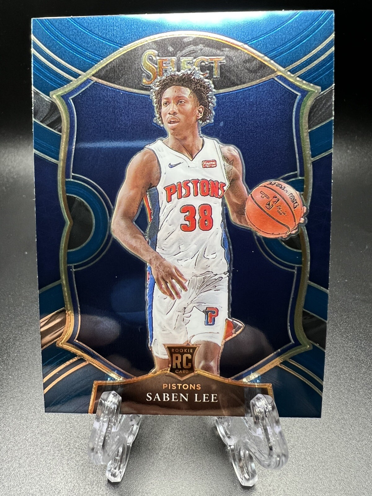 2020-21 Panini Select Saben Lee Concourse Base Blue Rookie RC #97 Pistons