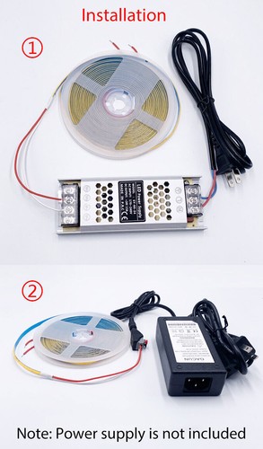 3mm Ultra thin COB LED Strip Light 12V/24V High Density Room Soft Flexible Tape - Picture 10 of 37