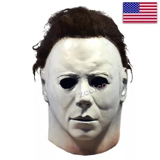 Michael Myers Mask 1978 Full Head Scary Horror Murderer Halloween Cosplay Mask A