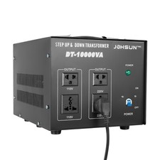 DT-10000 Voltage Transformer Converter Step Up Step Down 110V 220V, 4 Outlets