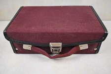 VTG Service MFG Co. 12 Cassette Tape Briefcase Storage Case, Burgundy, Felt