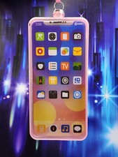 Robert Stanley pastel pink Cell Cellular  smart Phone Glass Christmas Ornament