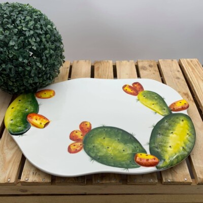 BASSANO KERAMIK SERVIERPLATTE KAKTUS 3D MOTIV 45 CM AUS ITALIEN NEU | eBay