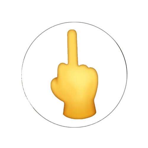 F You Middle Finger Emoji Golf Ball Marker Novelty Gift