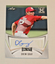 DREW GRAY 2021 LEAF DRAFT XRC ROOKIE AUTO #BA-DG1 CHICAGO CUBS
