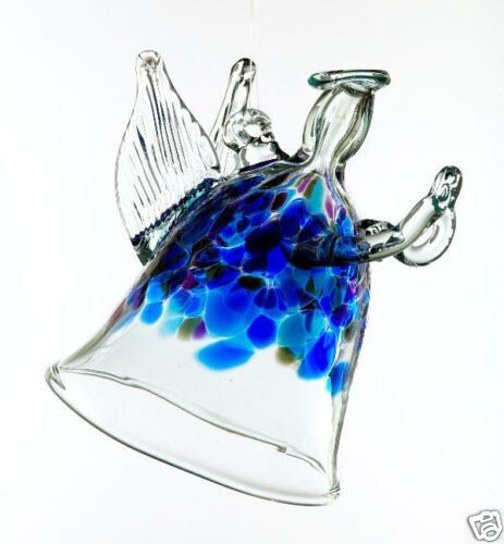 Kitas Large Art Glass Hand Blown Praying Angel Ornament 7" - Picture 1 of 12