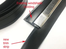 Volvo 240 245 front windshield aluminium molding outer trim strip seal WTS0240