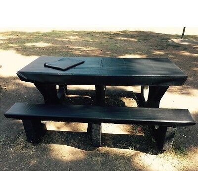 3 pcs of Black Vinyl Cover Table &amp; Bench ( Camping 