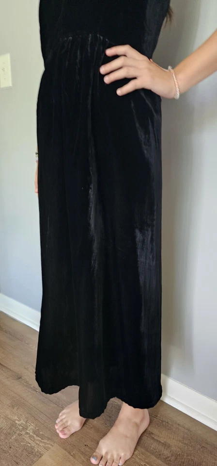 Vestido Anthropologie de tul Y2K para mujer ajuste M (etiquetado L) negro terciopelo caprichoso Foto 4 de 4