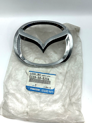 Genuine Mazda C235-51-731 Front Centre Logo Emblem Silver Snap-On