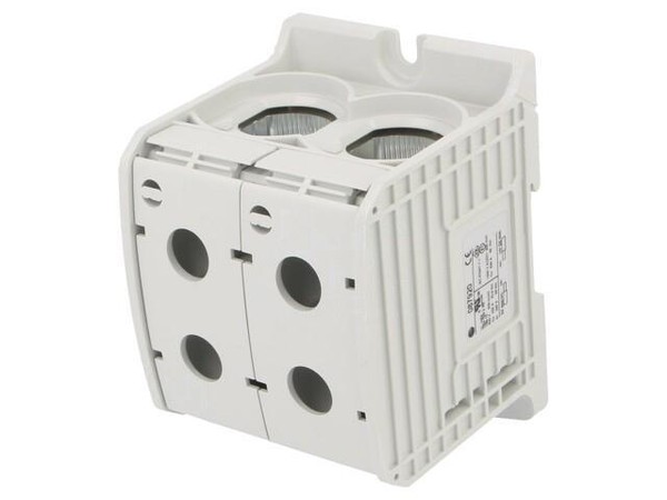 81302002 Verbinder: Schienen- Stb 300Mm2 Wege: 1 Klemmen: 4 Grau TS35 Simet-image