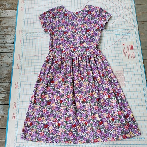Fair Set Petite Floral House Dress Vintage Size Medium Drop Waist 80s 90's Pink - Picture 4 of 10