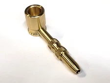 LARGE SOLID BRASS TOBACCO SMOKING PIPE  MADE IN USA ! LARGE BOWL.  FREE SHIPPING