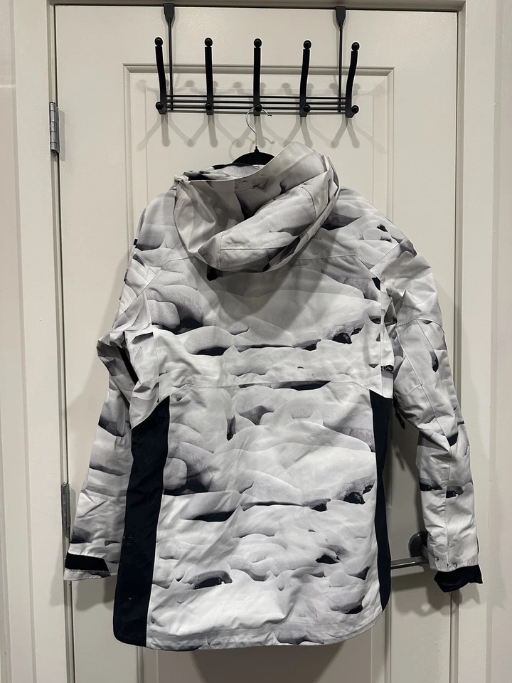 Chaqueta para hombre Burton [ak] Hover GORE‐TEX PRO 3L, blanco y negro, talla M Foto 2 de 4