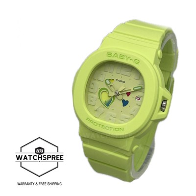 Casio Baby-G Playful Hearts Series Green Resin Band Watch BGA10-3A