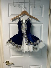 Revolution Dancewear Child Medium Midnight Blue/Ivory Ballet Dance Costume