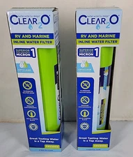 Lot of 2 Clear2O CRV2006 RV Or Campers Boats Marine Inline Water Filter