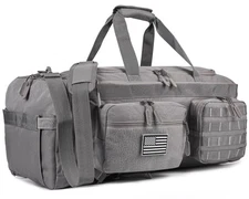 50L Tactical Duffle Bag for Men, 3-in-1 Gym Duffle and Backpack, Shoe Compart...