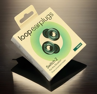 Loop Switch 2 Earplugs - Adjustable Volume Control, Instant Noise Relief Emerald