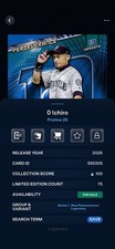 Ichiro Bunt Blue Pristine Blue Perseverance Legendary 75