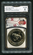 2012 topps update gold futures coin bryce harper rookie rc Ex-Nm GFC-BH ONLY /34