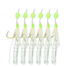 5pcs Glow in Dark For Sabiki Fishing Rigs with Swivel Snap for Easy Setup