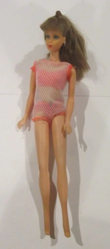 1967 Twist N Turn Barbie Mesh Cover Up & Swimsuit Brunette