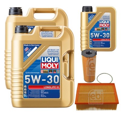 FEBI BILSTEIN Inspektionspaket 11L Liqui Moly 5W30 Longlife3 für Audi A4